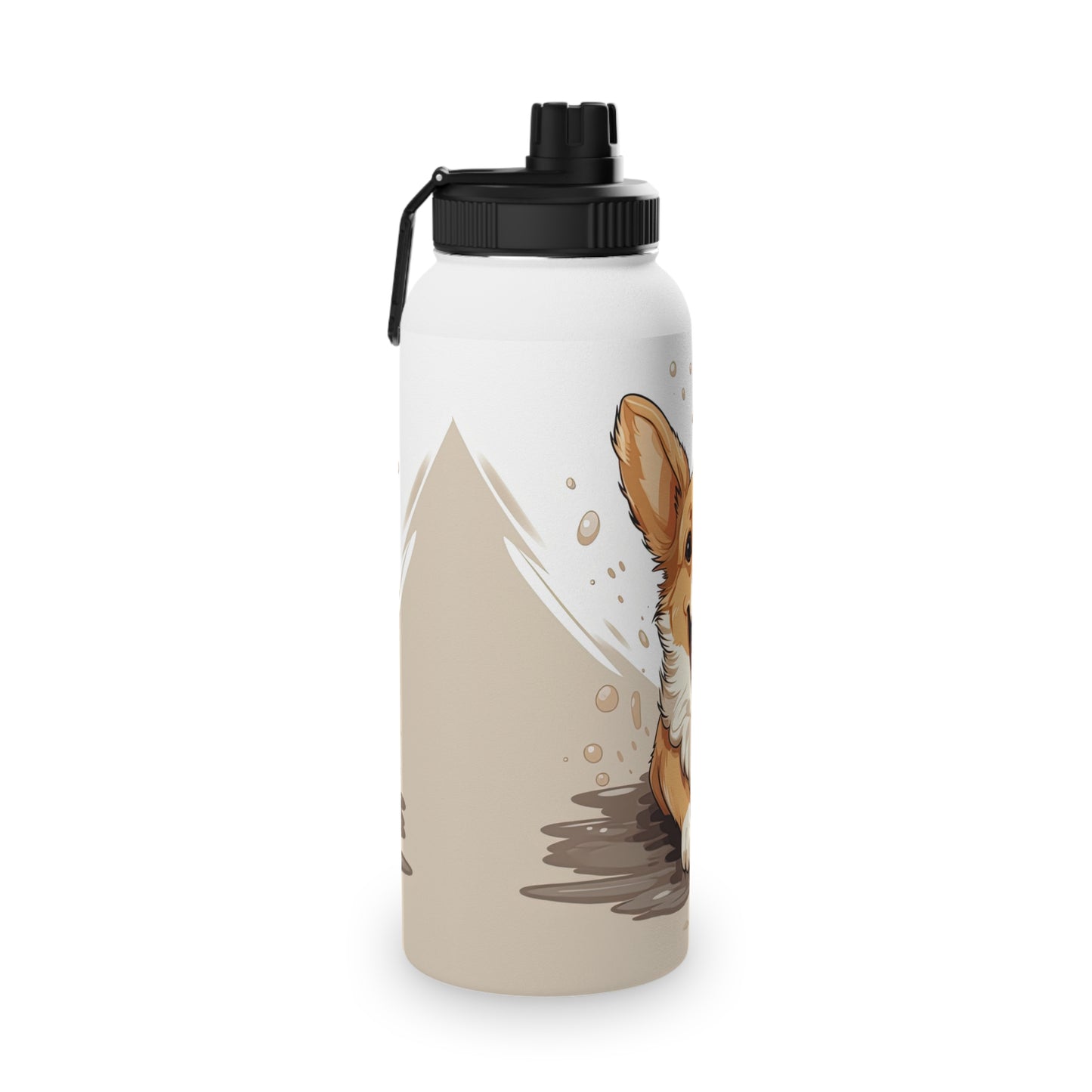Corgi Cuteness - Water Bottle with Sport Lid