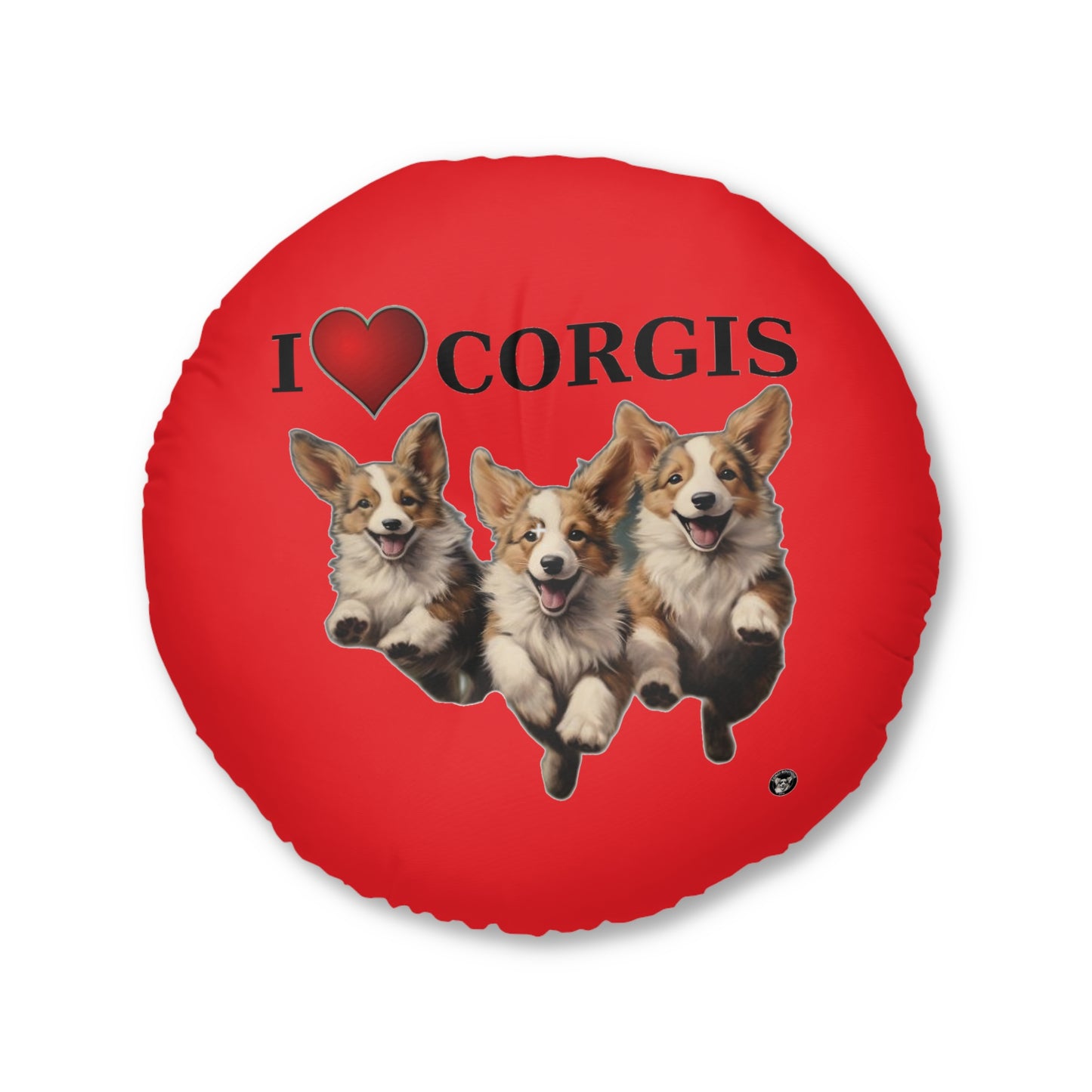 I Heart Corgis in Red - Floor Pillow