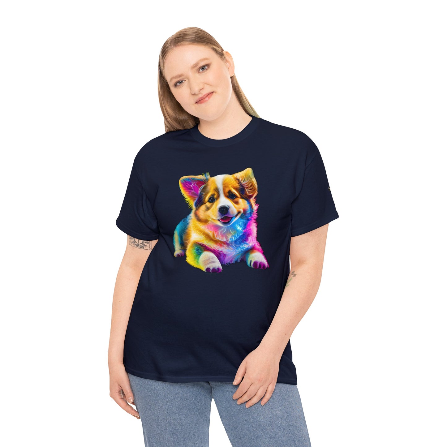 Colorful Corgi - Unisex Heavy Cotton Tee