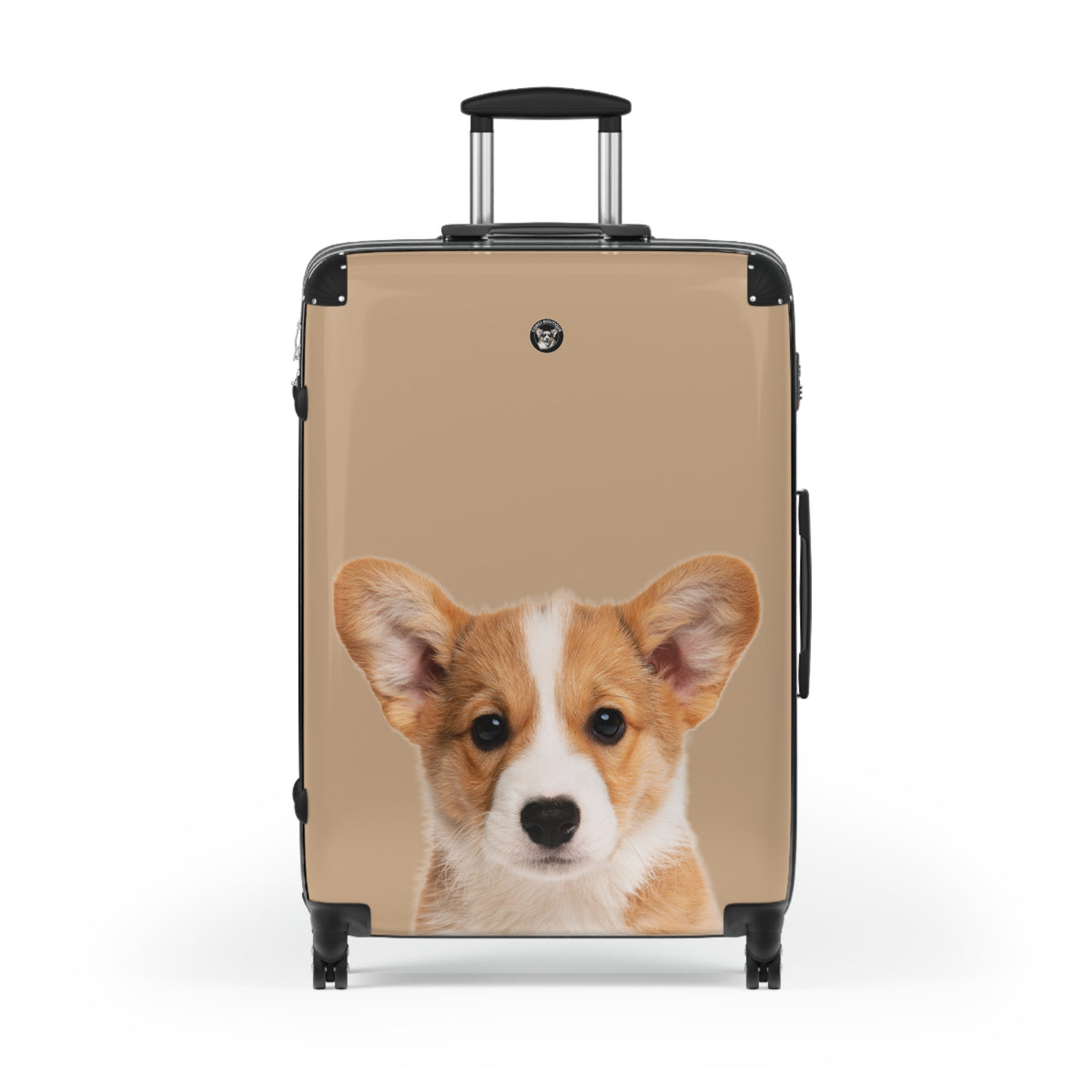 Delightfully Precious Corgi Puppy Face Suitcases — Cute Corgi Rolling Luggage