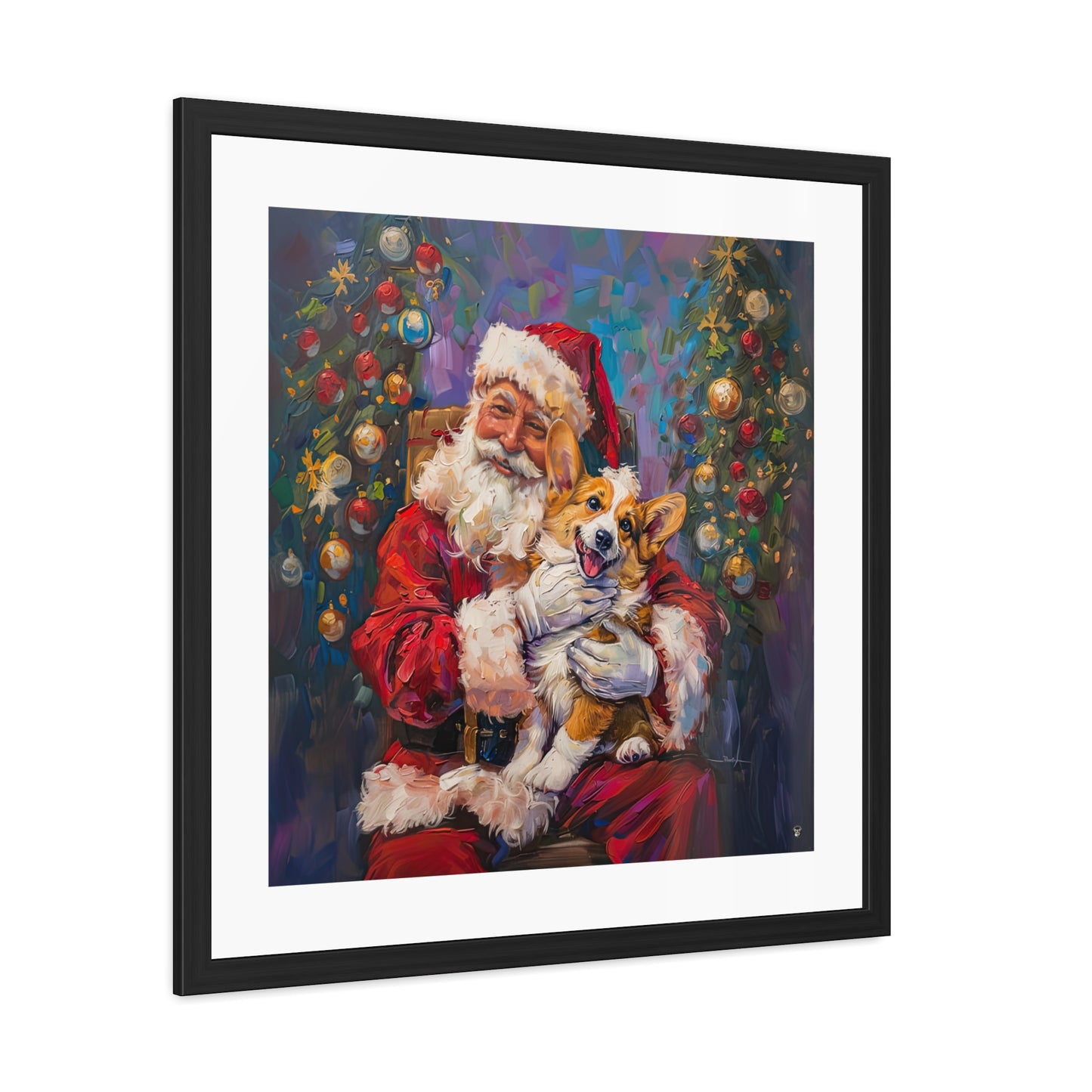 Christmas Corgi Framed Print