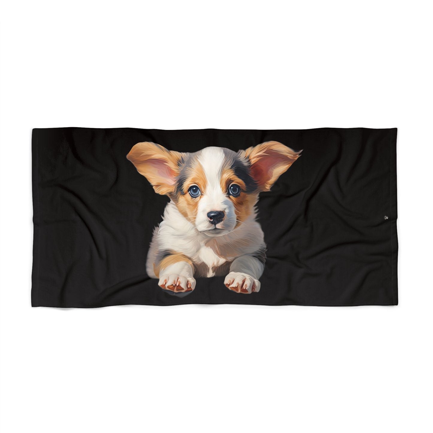 Puppy Portrait Beach Towel