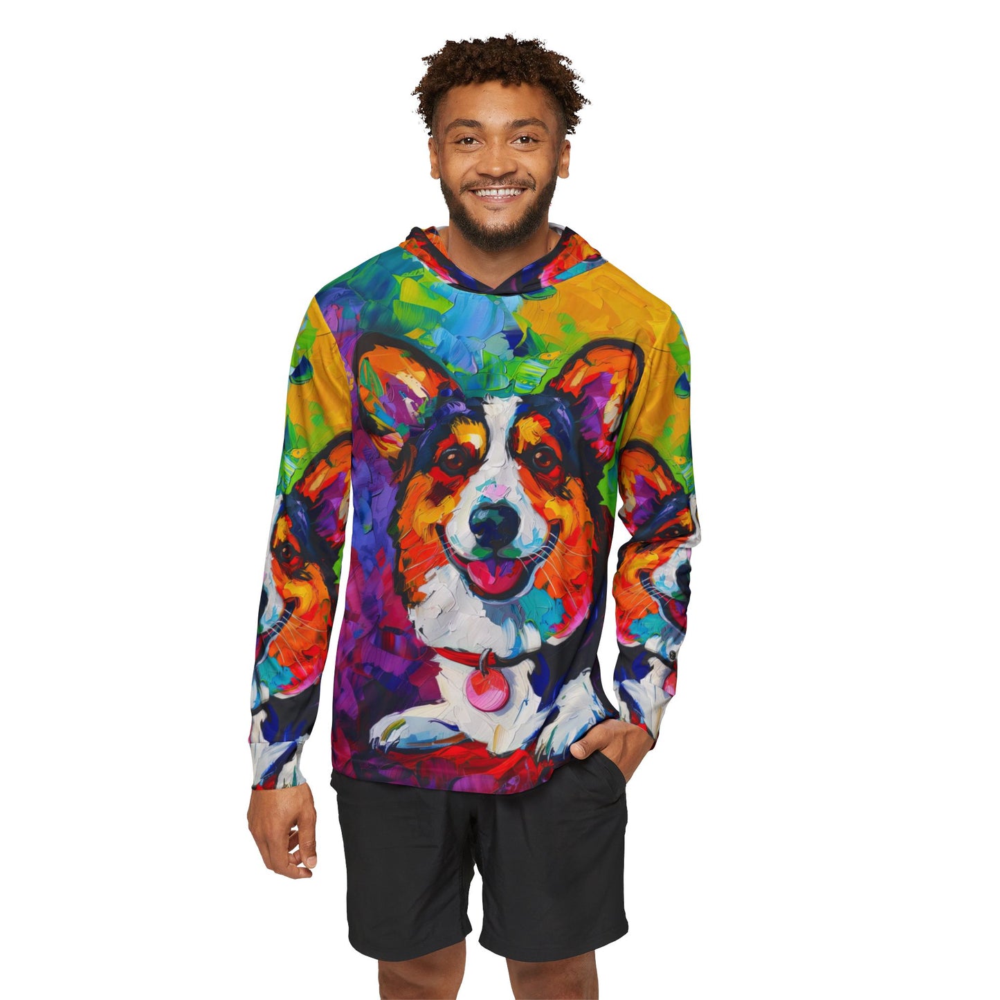Corgi In Color Light Hoodie
