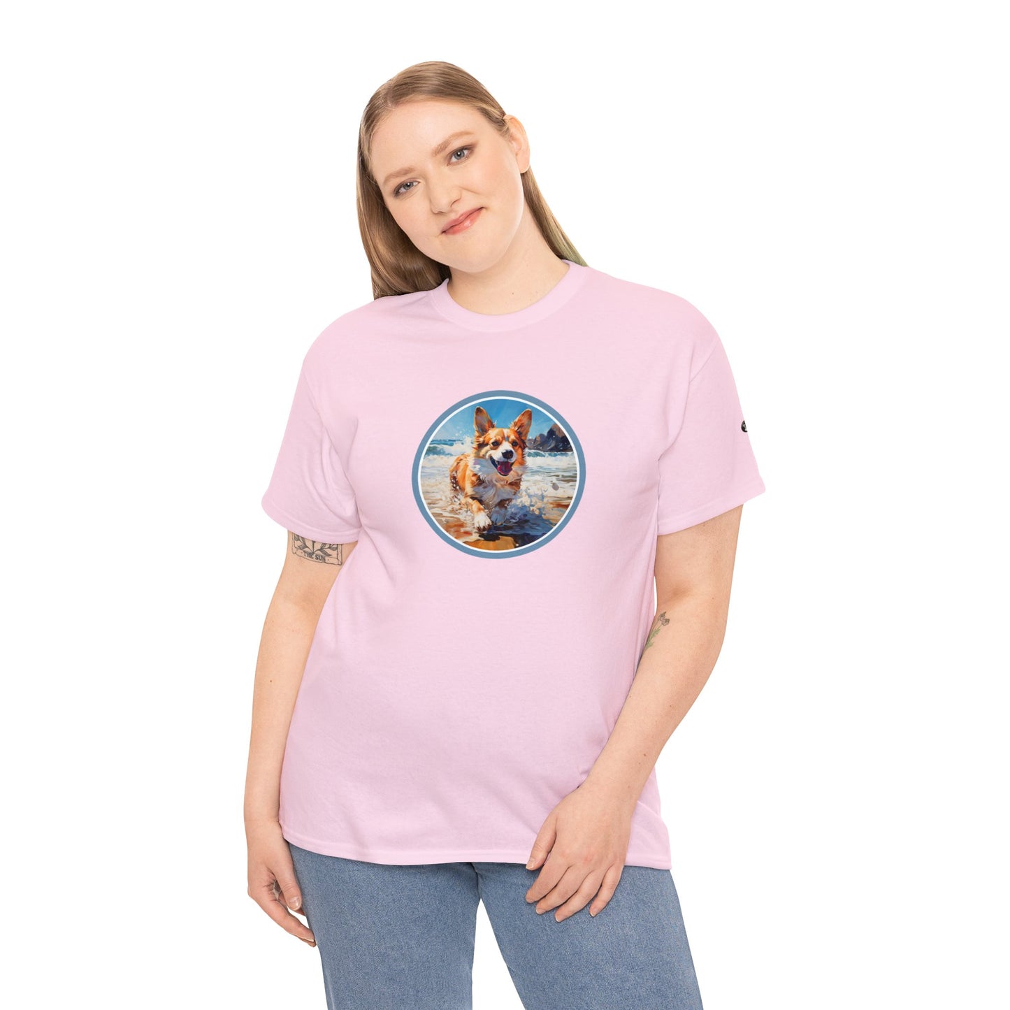 Coastal Corgi - Unisex Heavy Cotton Tee