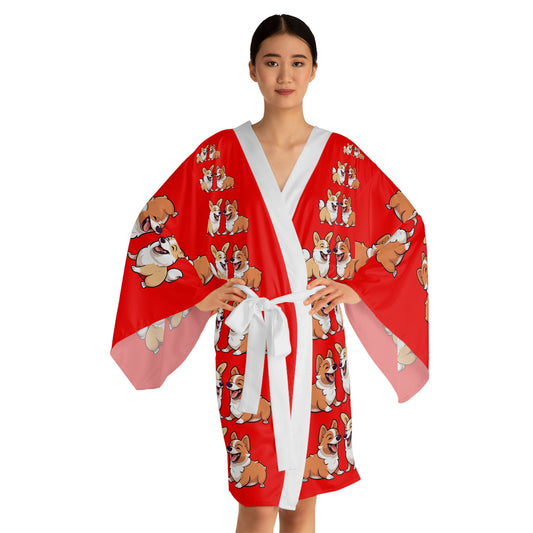 Robe Kimono Couple Corgi