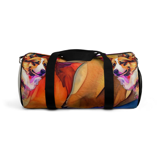 Motley Corgi Duffel Bag - Fun Watercolor Corgi Travel Gym Bag