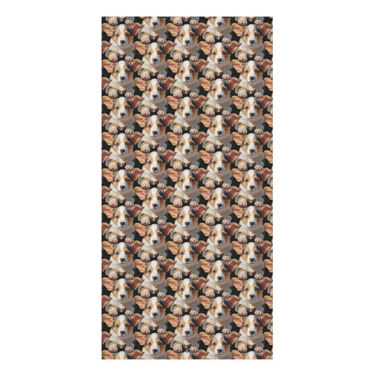 Puppy Portrait Mosaic - Bath Towel