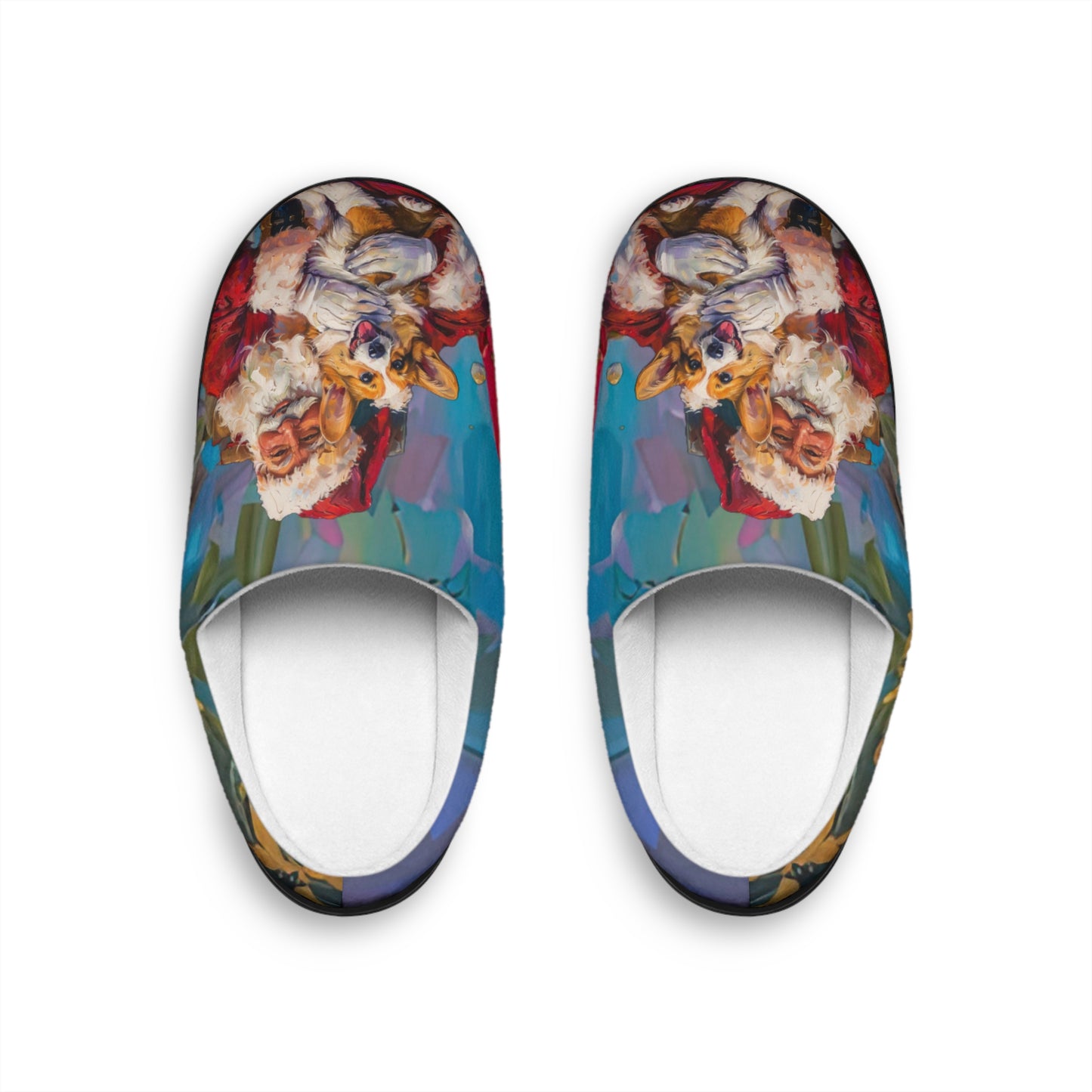 Christmas Corgi Men's Slippers