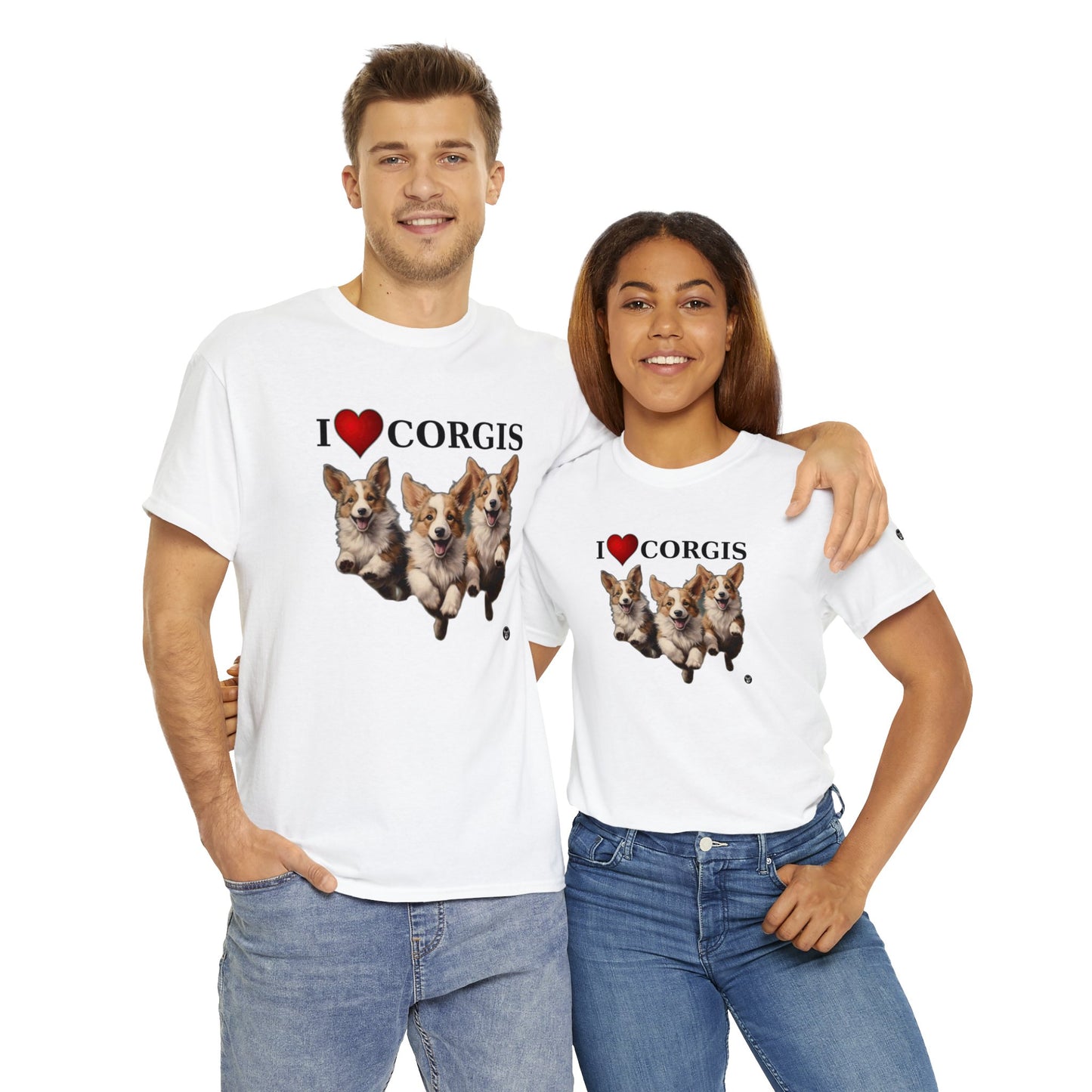 I Heart Corgis - Unisex Heavy Cotton Tee