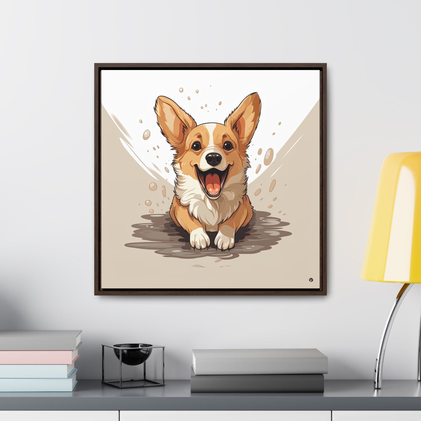 Corgi Cuteness - Framed on Canvas