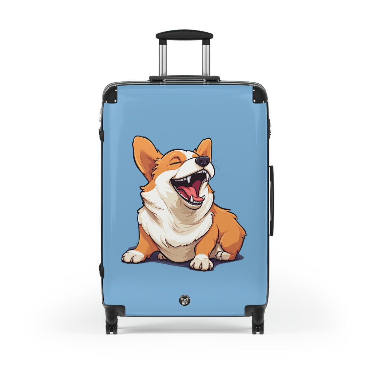 Comical Corgi All Smiles Suitcases - Fun & Funny Blue Luggage