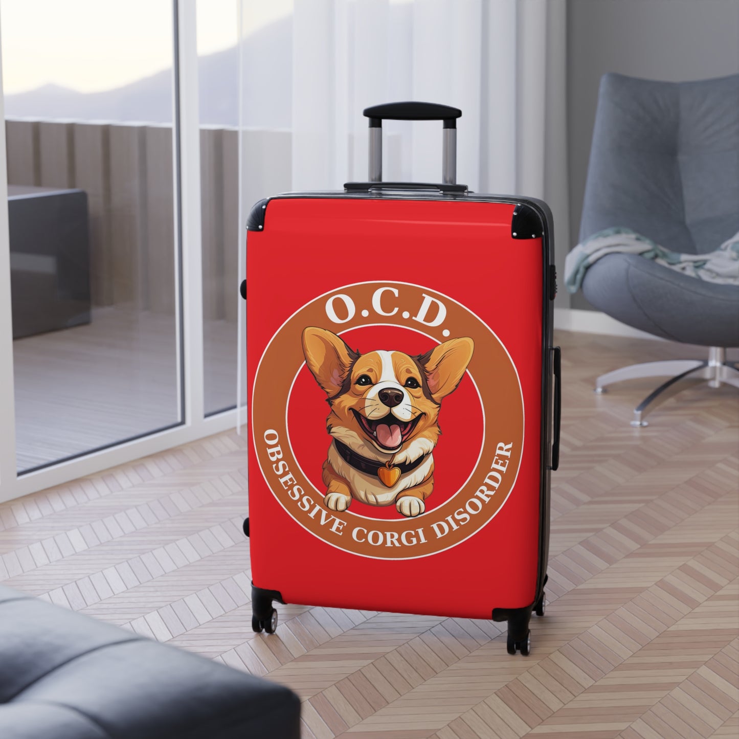 O.C.D. Obsessive Corgi Disorder - Suitcase