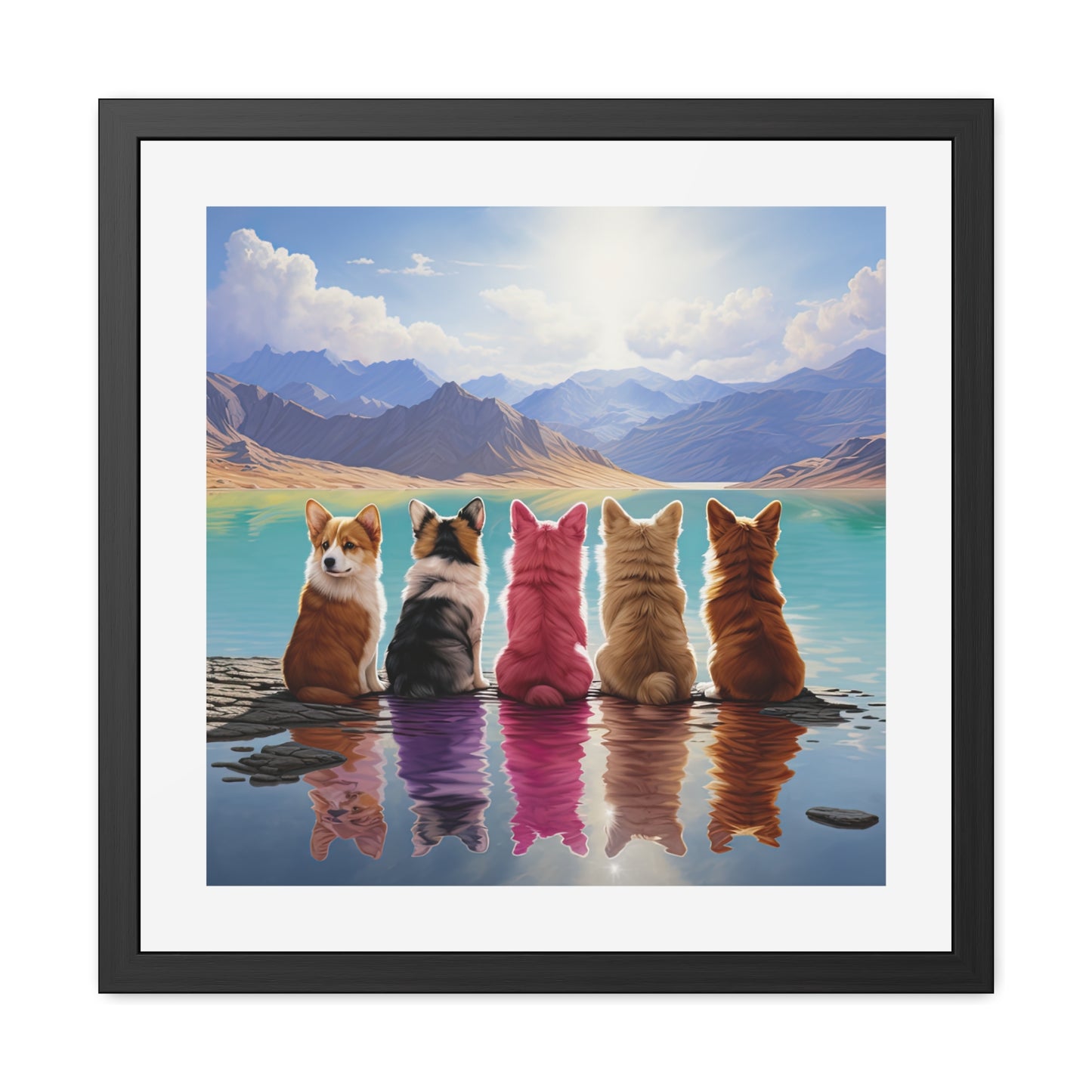 Corgi Lake - Framed Print