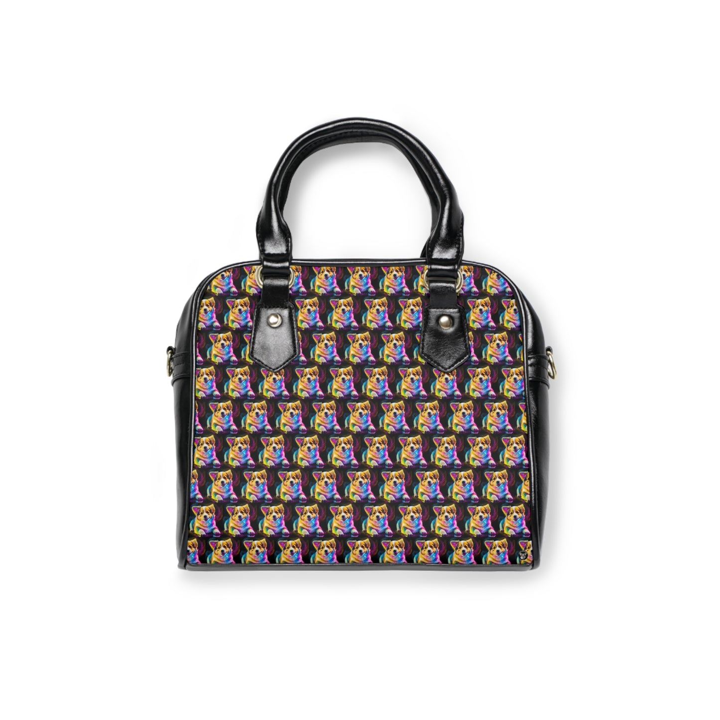 Colorful Corgi Mosaic - Handbag w/Removable Shoulder Strap