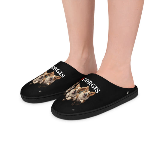 I Heart Corgis - Men's Slippers