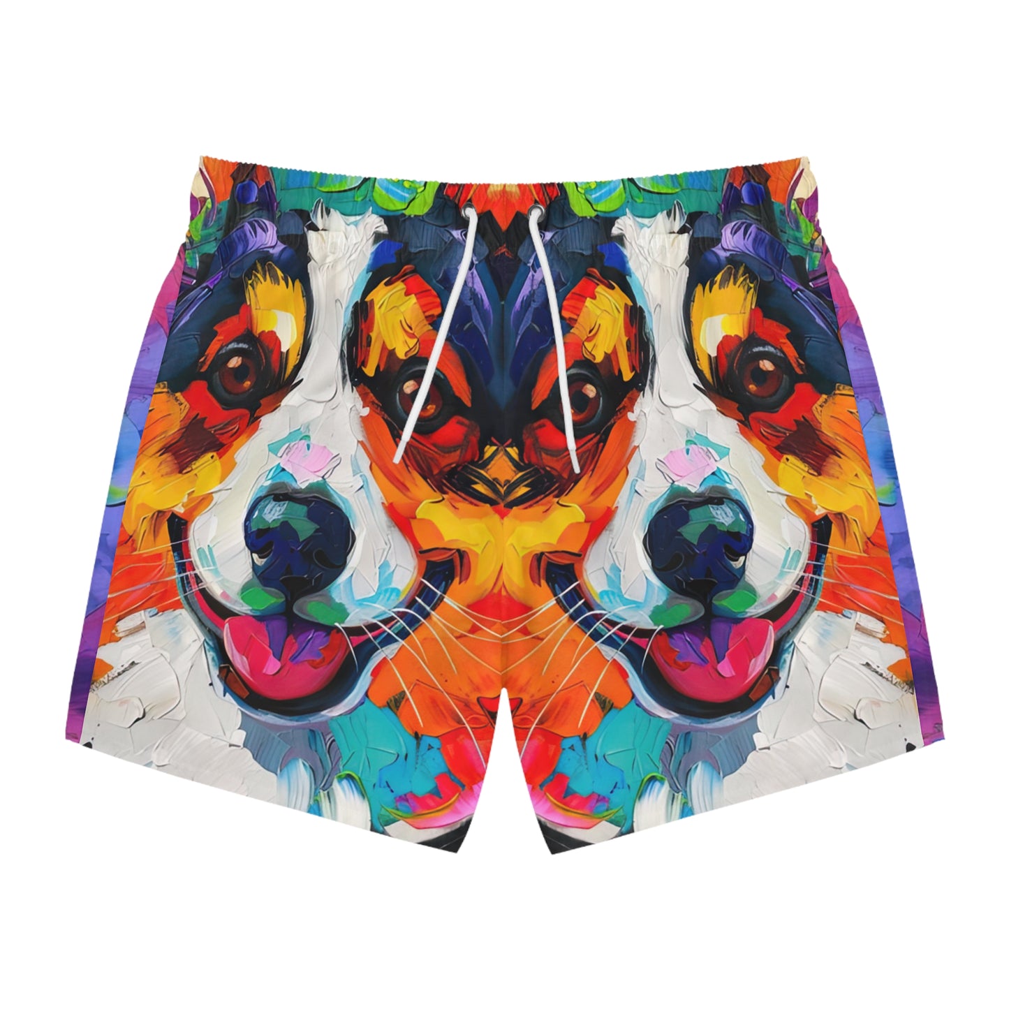 Colorful Corgi Swim Trunks