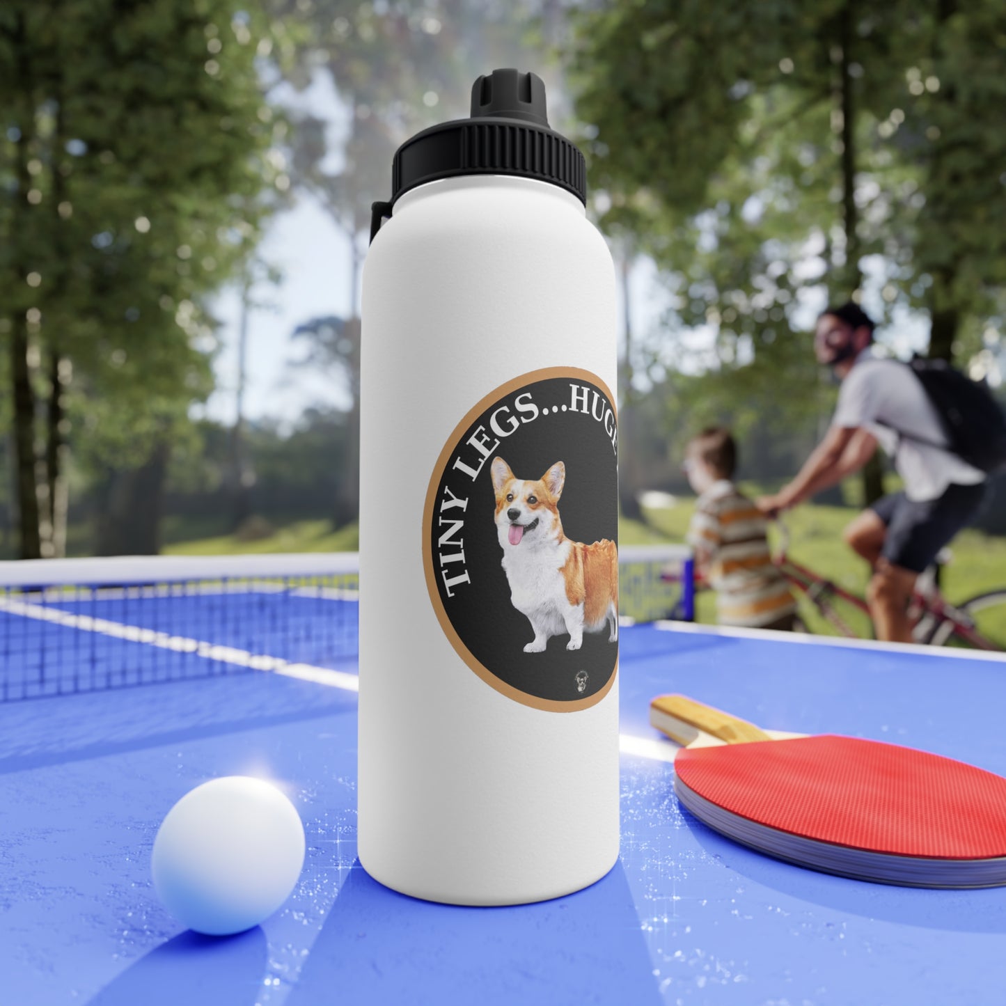 Tiny Legs...Huge Heart - Water Bottle with Sport Lid