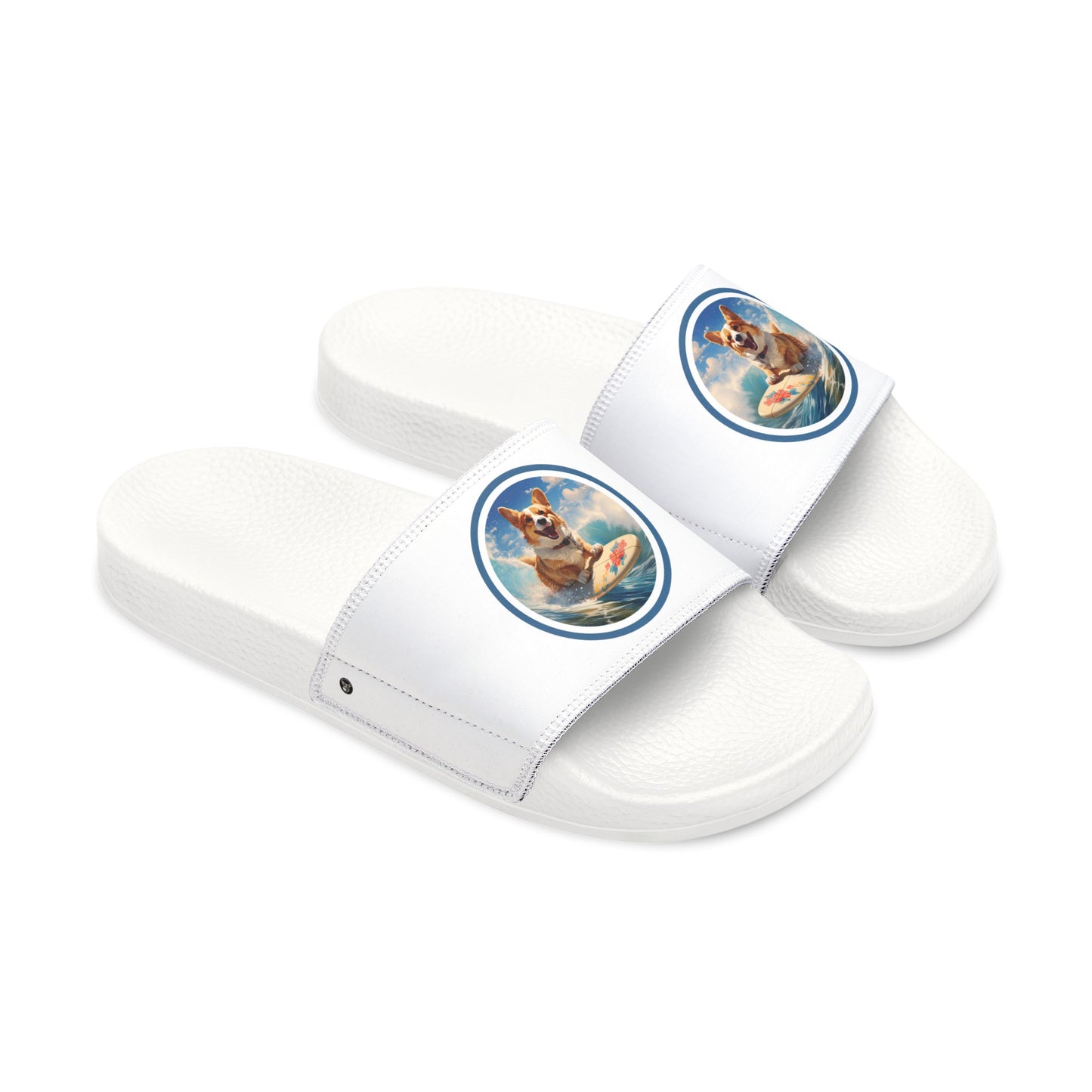 Cowabunga Corgi - Women's Slide Sandals