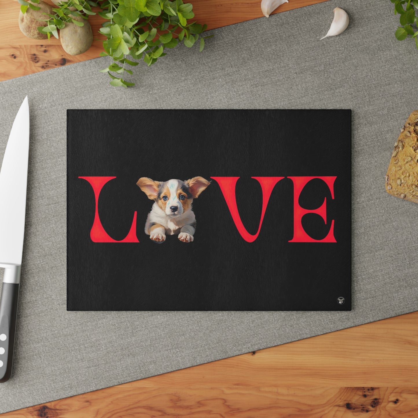 LOVE - Glass Cutting Board