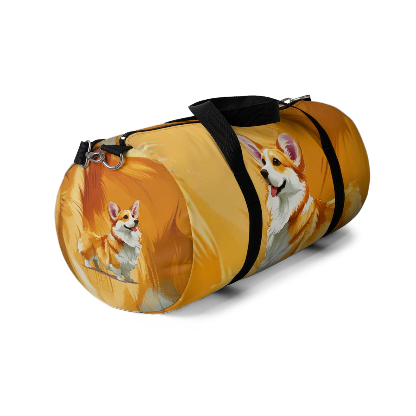 Classic Queen's Corgi Painting Duffel Bag - Fun Artistic Corgi Travel Gym Bag