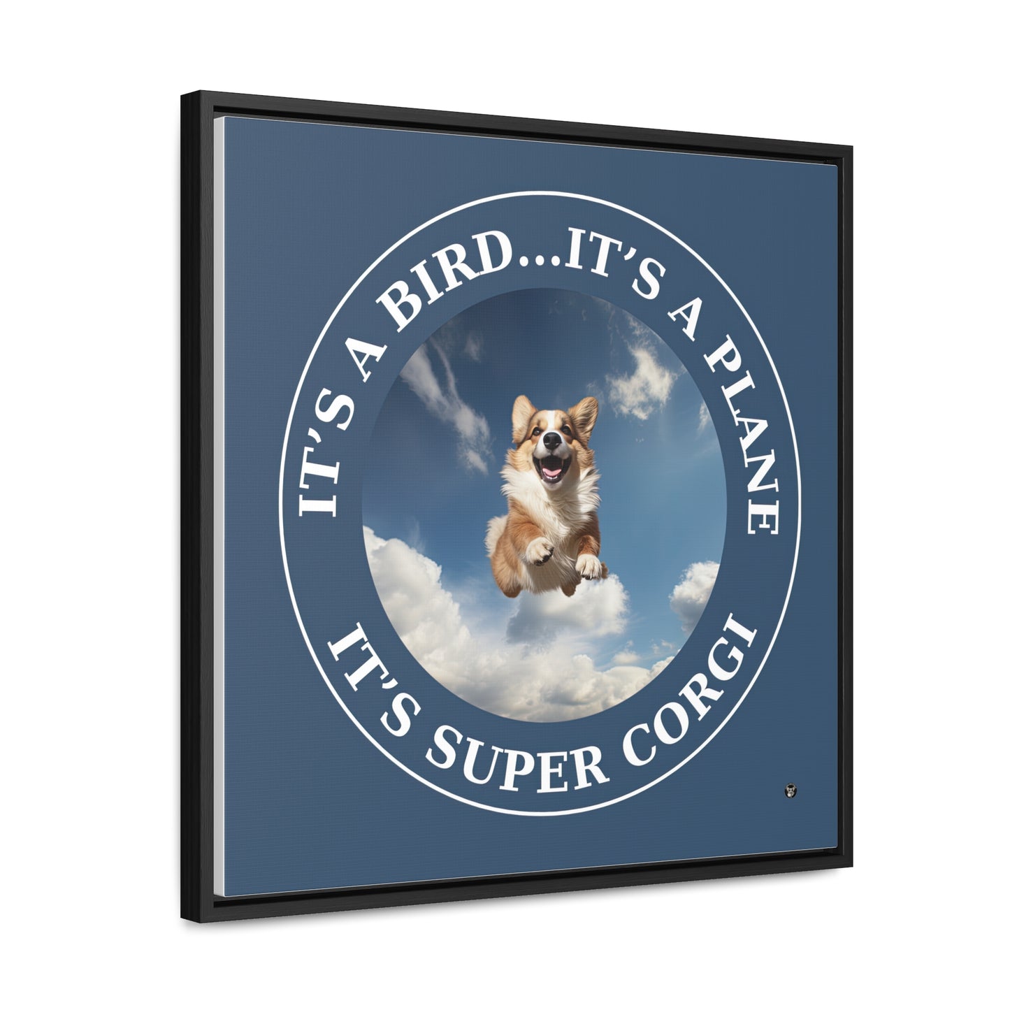 Super Corgi - Framed on Canvas