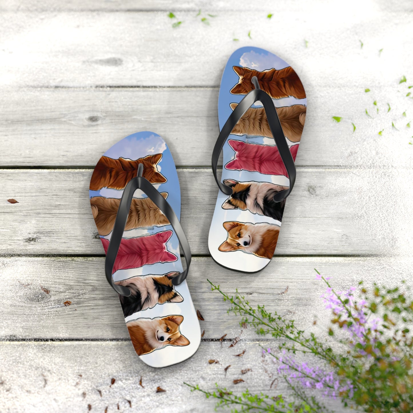 Corgi Lake Flip-Flops
