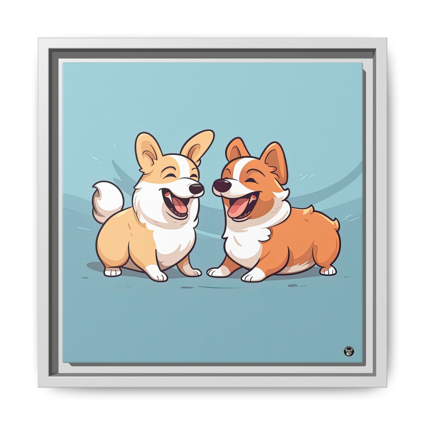 Corgi Couple on Canvas