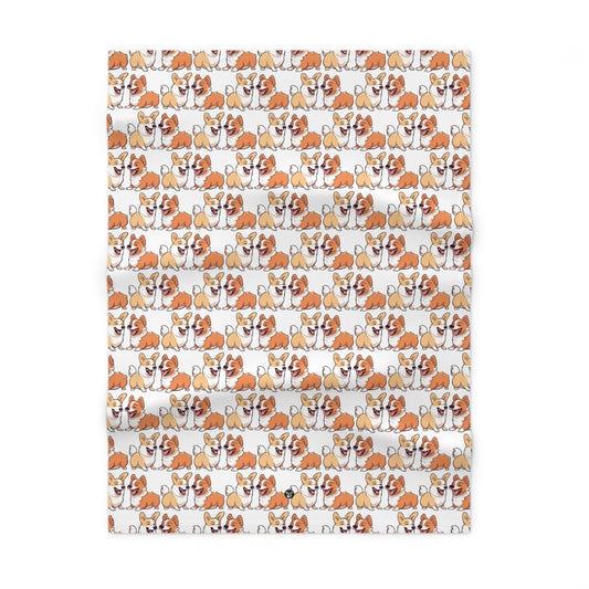 Corgi Couple Mosaic - Baby Blanket