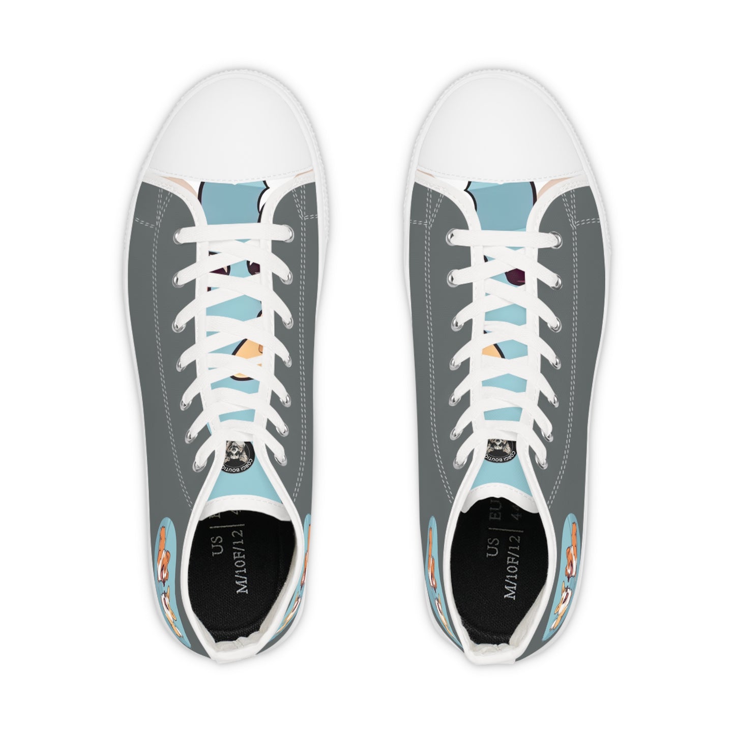 Corgi Couple - Men's High Top Sneakers
