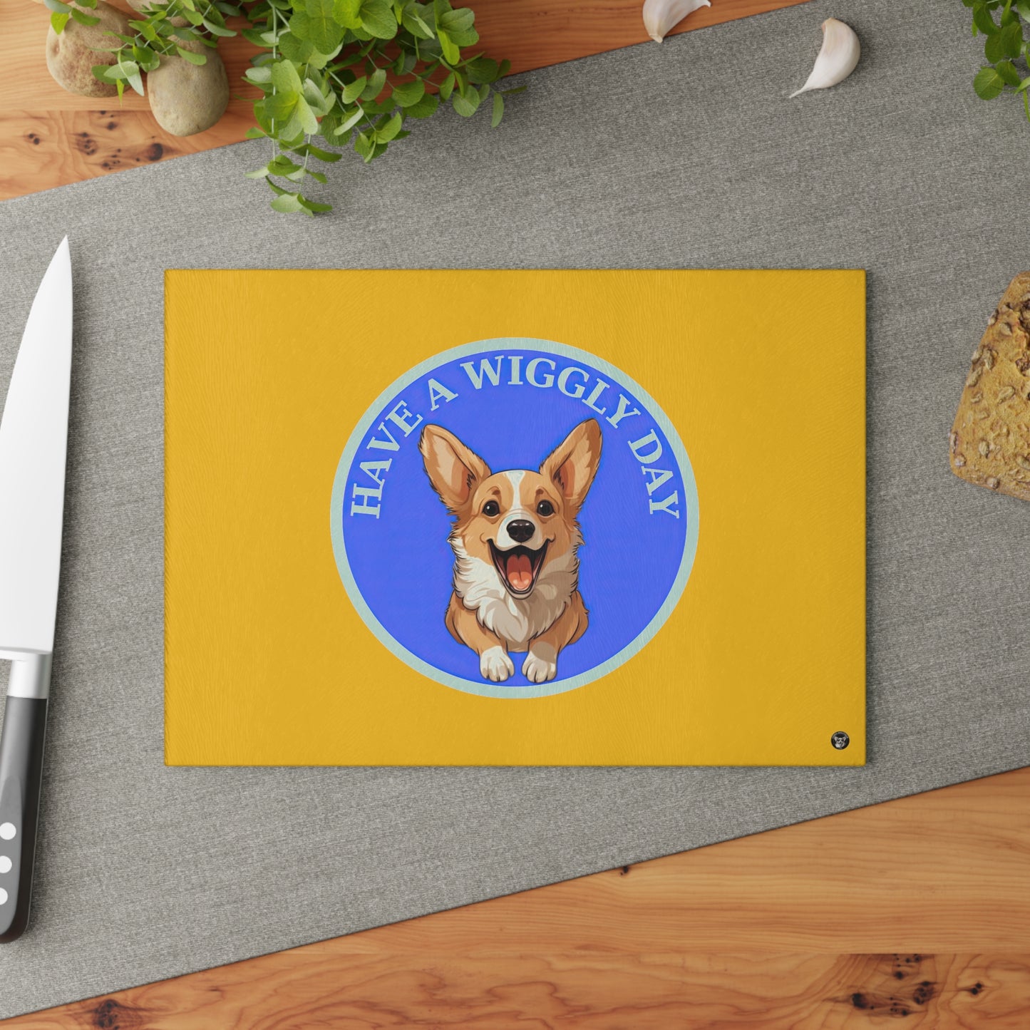 Have a Wiggly Day - Glass Cutting Board