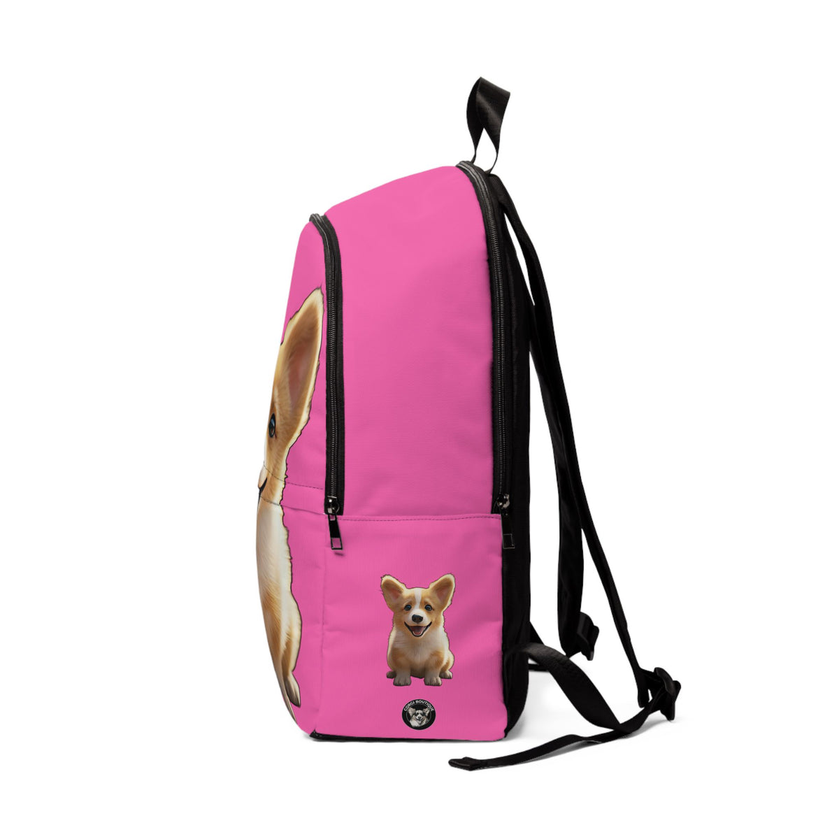 Sweetness Hot Pink Backpack — Cute Corgi Puppy Rucksack