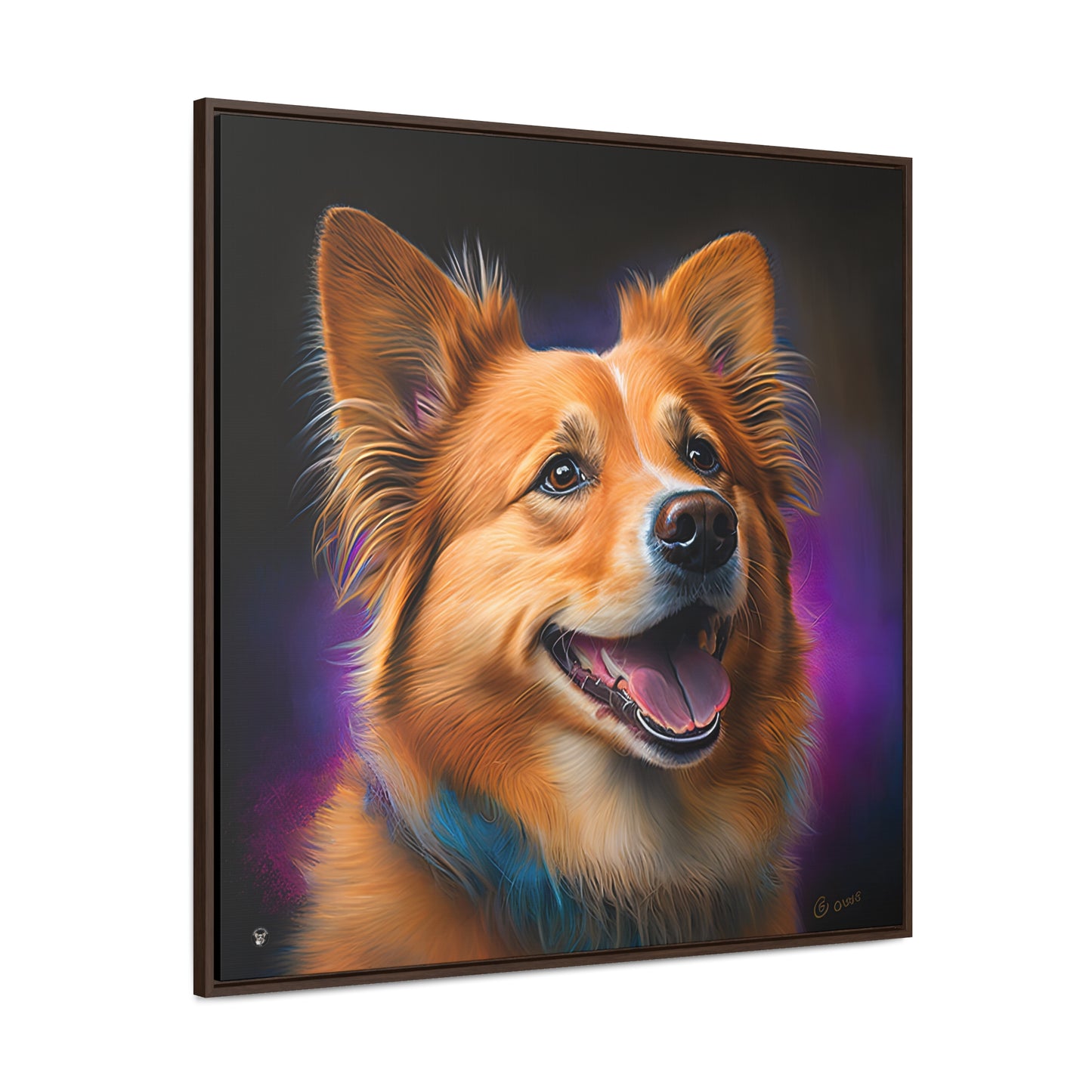 Golden Corgi - Framed on Canvas