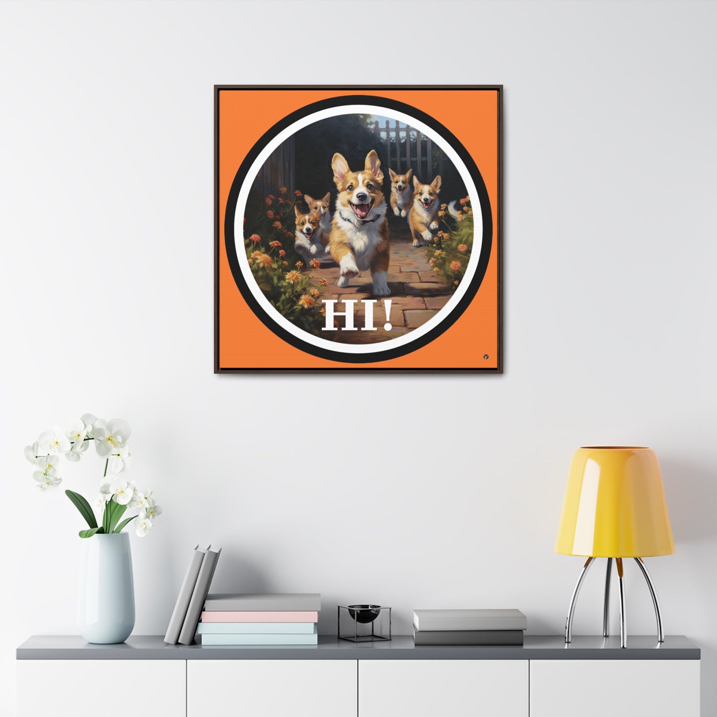 Hi! - Framed on Canvas