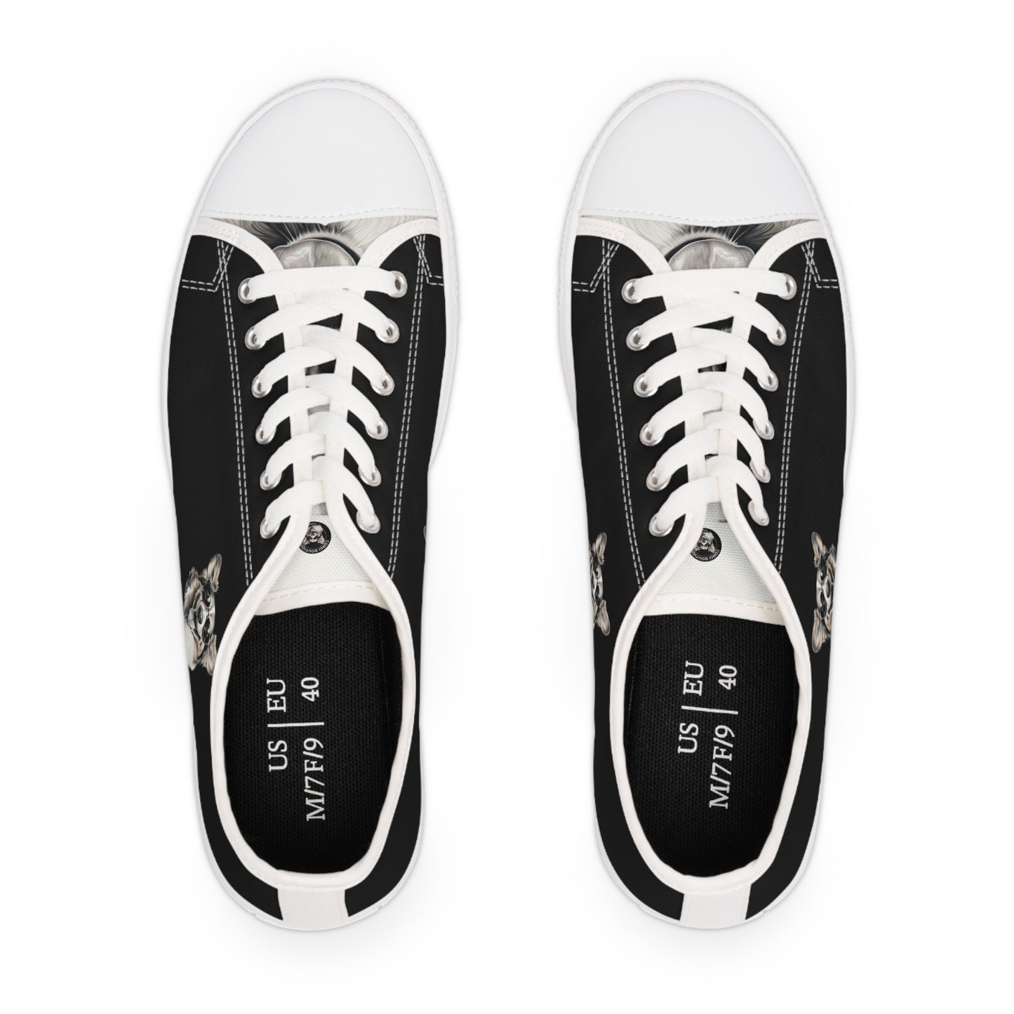 Corgi Cool - Women's Low Top Sneakers