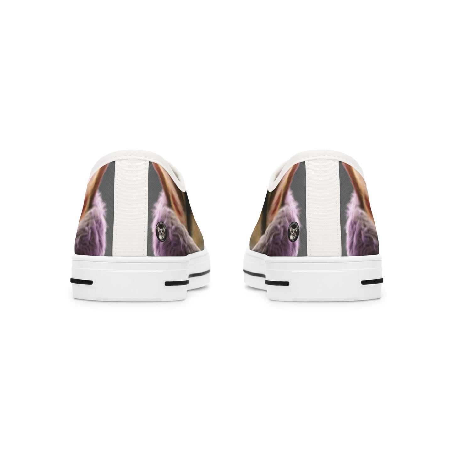 King Pup Cute Corgi Face Women's Low Top Casual Canvas Sneakers