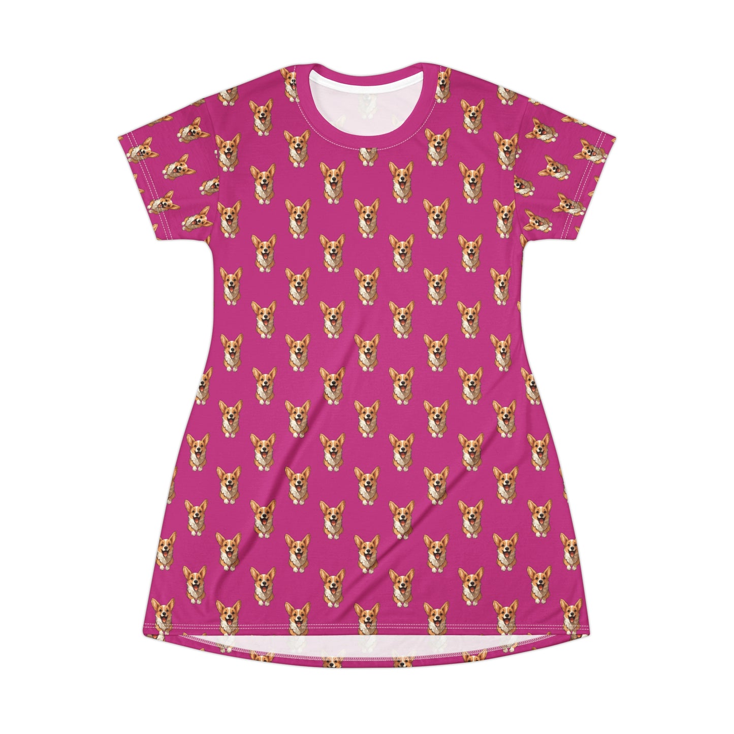 Corgi Cuteness Mosaic - T-Shirt Dress