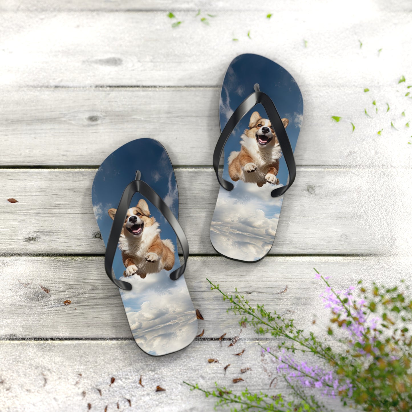 Super Corgi Flip-Flops