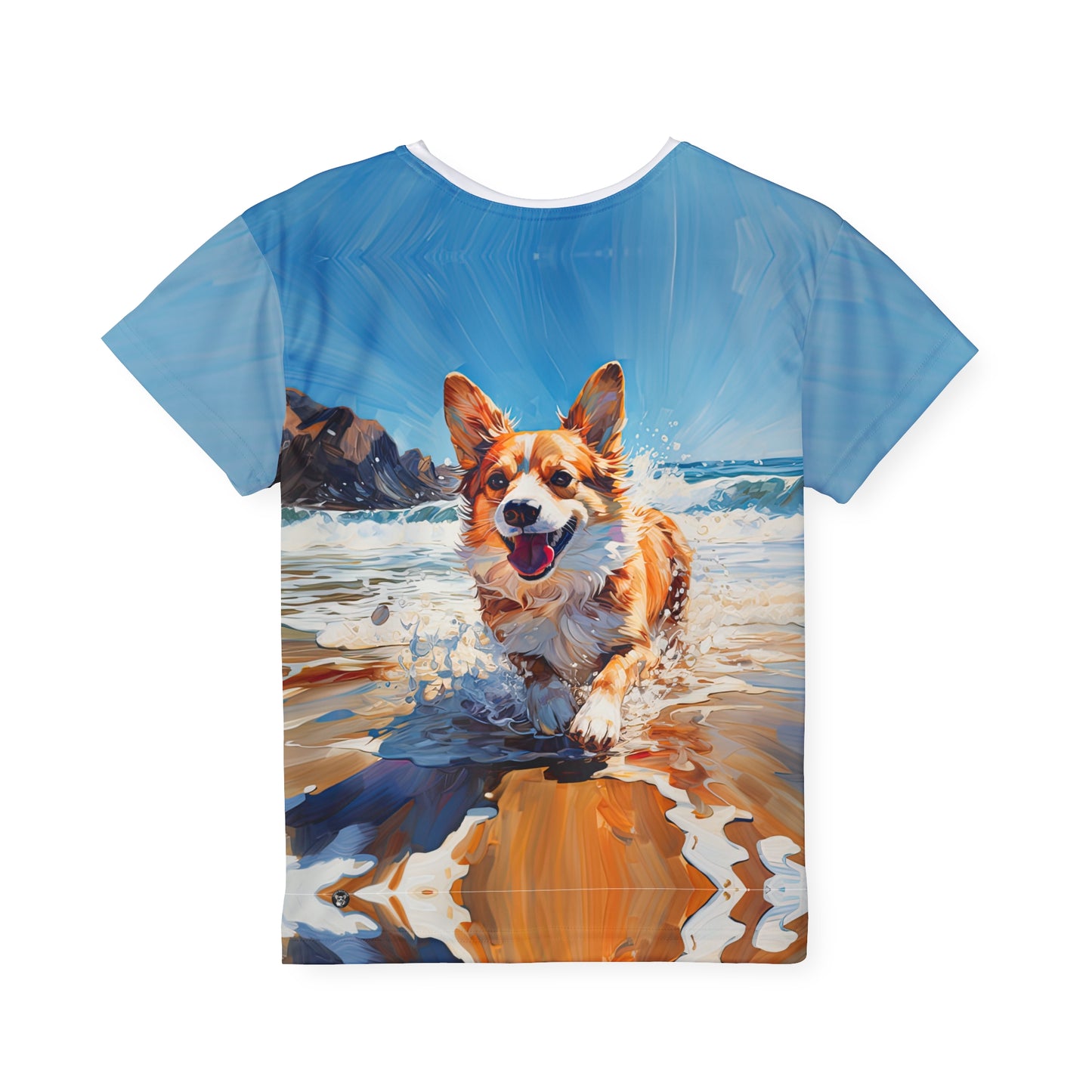 T-shirt de sport enfant Corgi côtier