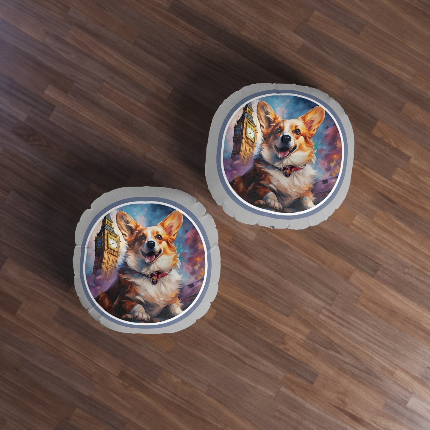 Corgi and Ben - Floor Pillow