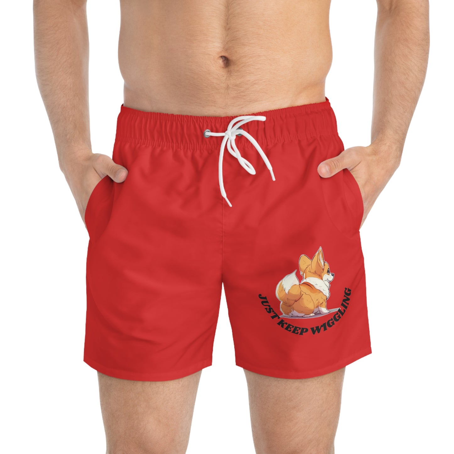 Just Keep Wiggling Swim Trunks