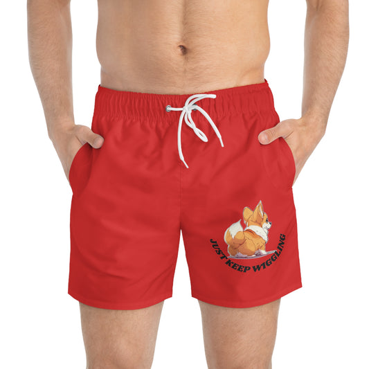 Just Keep Wiggling Swim Trunks