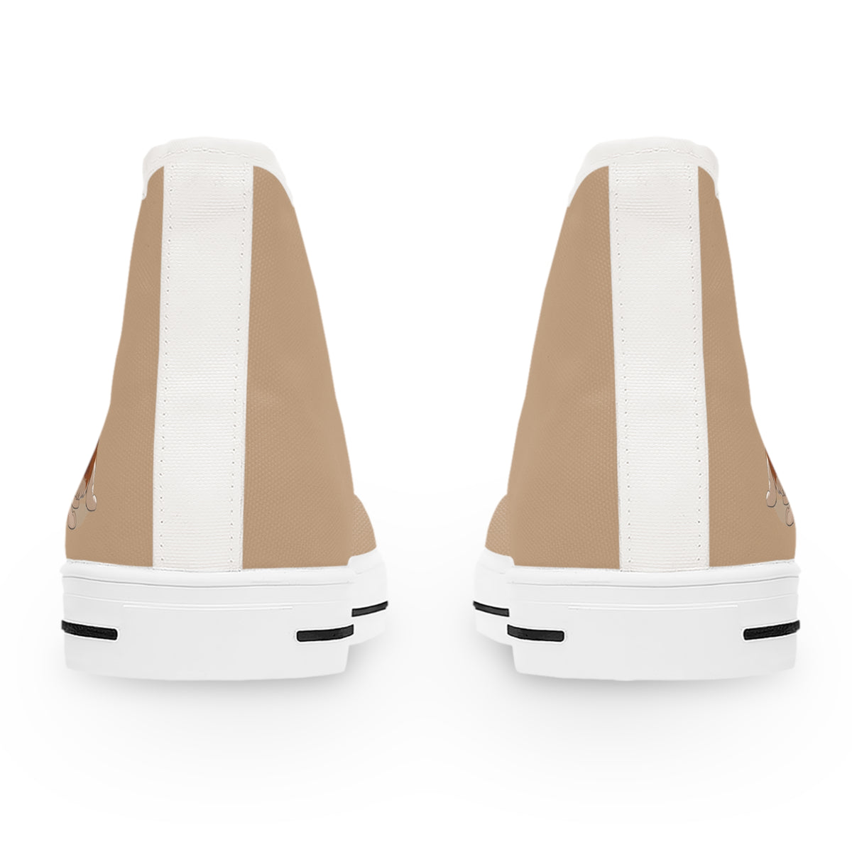 Butt What? Talk To The Butt Contemptuous Corgi Women's High Top Casual Tan Canvas Sneakers