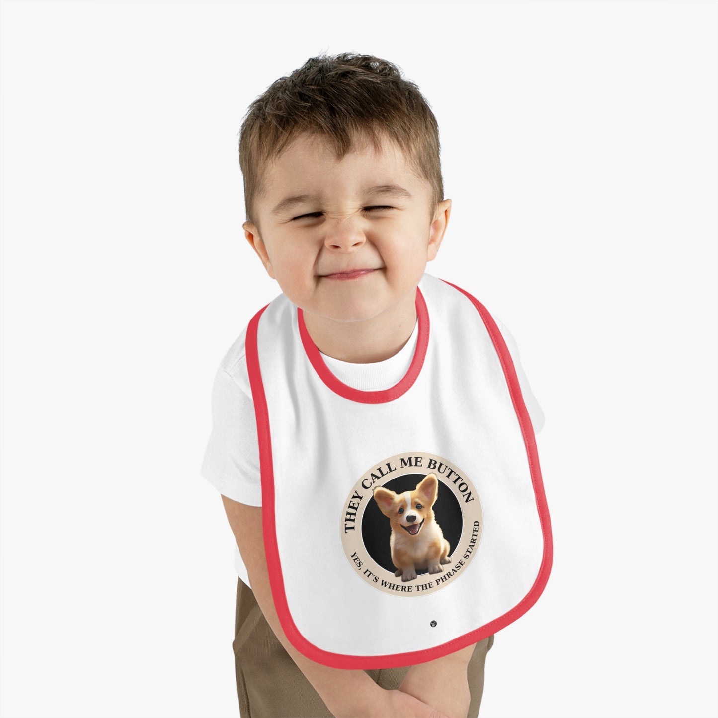 Cute as a Button - Baby Bib