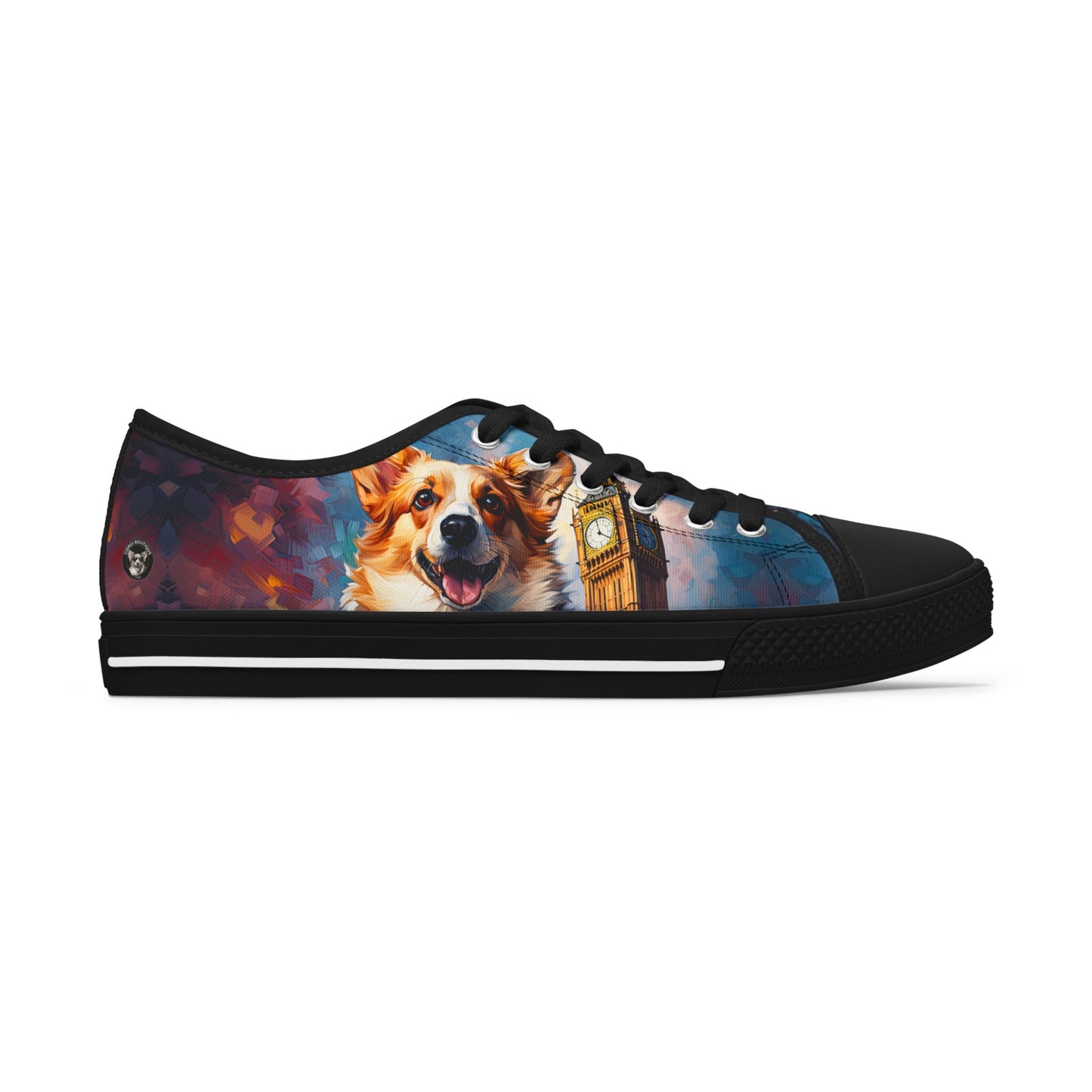 Corgi & Ben London Themed Low Top Casual Canvas Sneakers