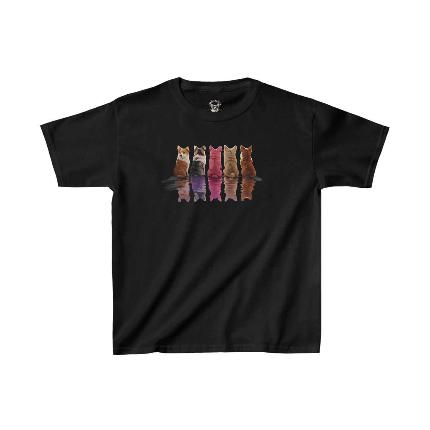 Corgi Reflection - Kids Heavy Cotton Tee
