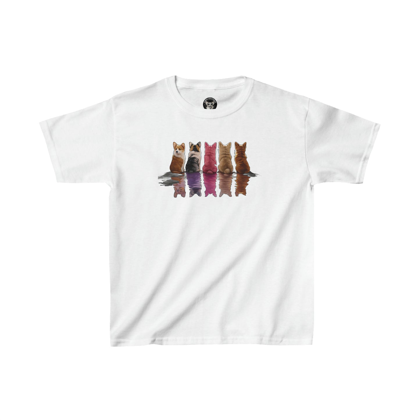 Corgi Reflection - Kids Heavy Cotton Tee