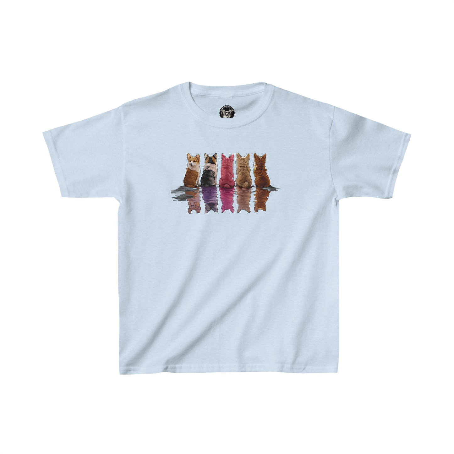 Corgi Reflection - Kids Heavy Cotton Tee