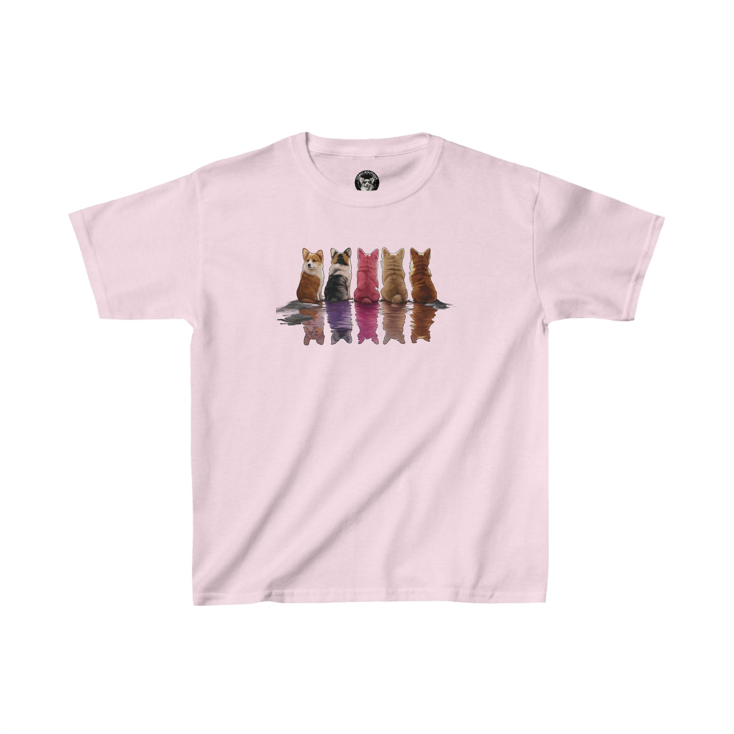 Corgi Reflection - Kids Heavy Cotton Tee