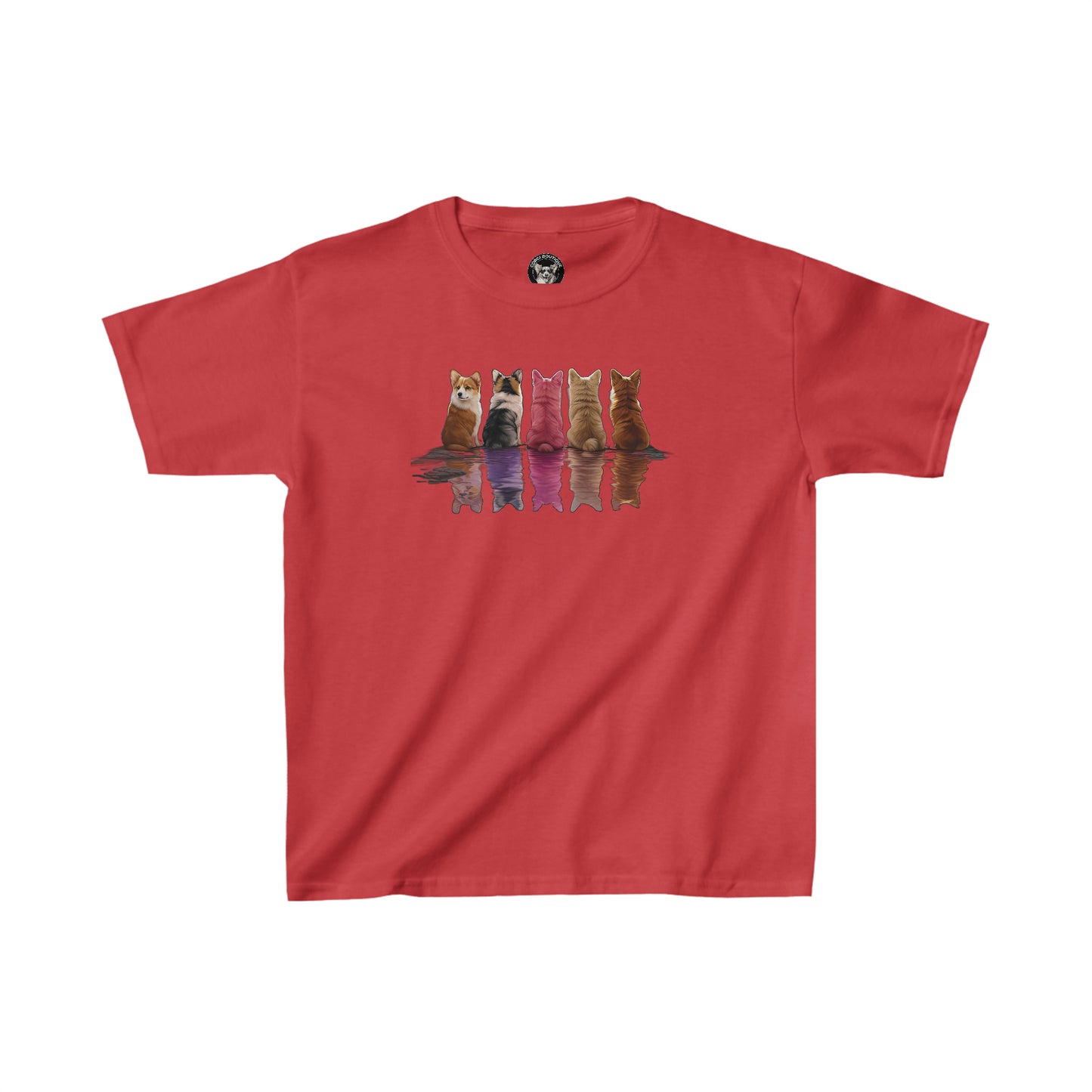Corgi Reflection - Kids Heavy Cotton Tee
