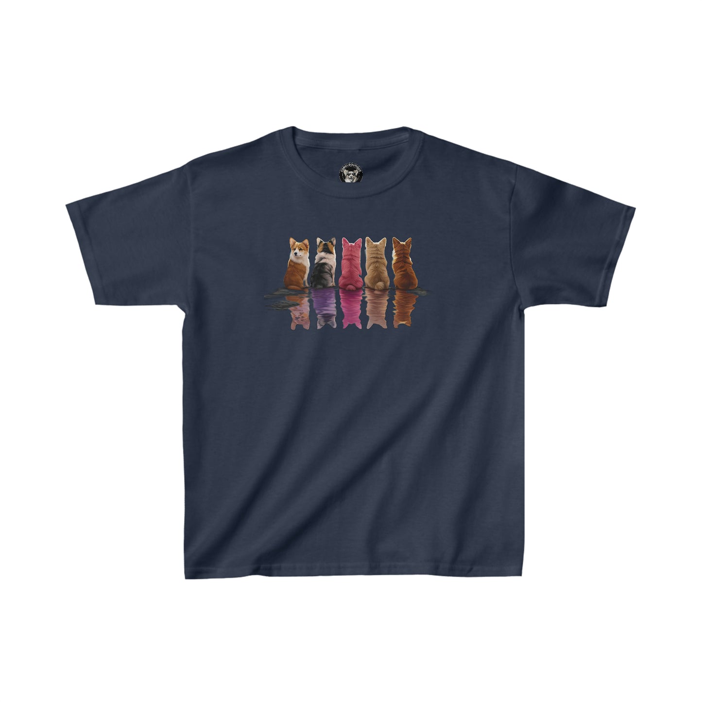 Corgi Reflection - Kids Heavy Cotton Tee